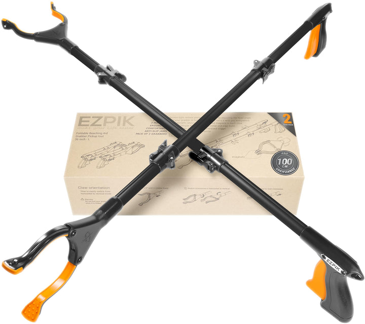 EZPIK 2 x 100 cm Greifer für Senioren mit Magnet-Greifarm, Robuste Greifzangen für Menschen mit Behi