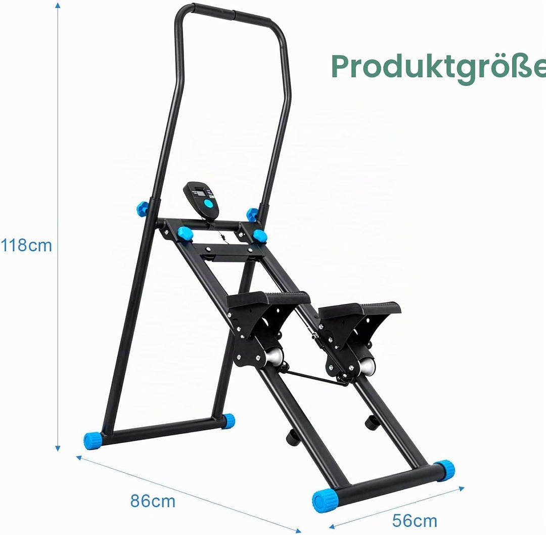 Klappbarer Fitness Stepper für Zuhause, Vertical Climber &amp; Stair Stepper Trainingsgerät, leiser Card