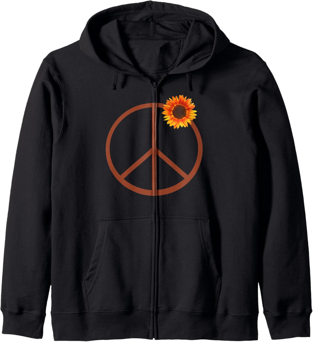 Sonnenblumen-Peace-Zeichen Kapuzenjacke
