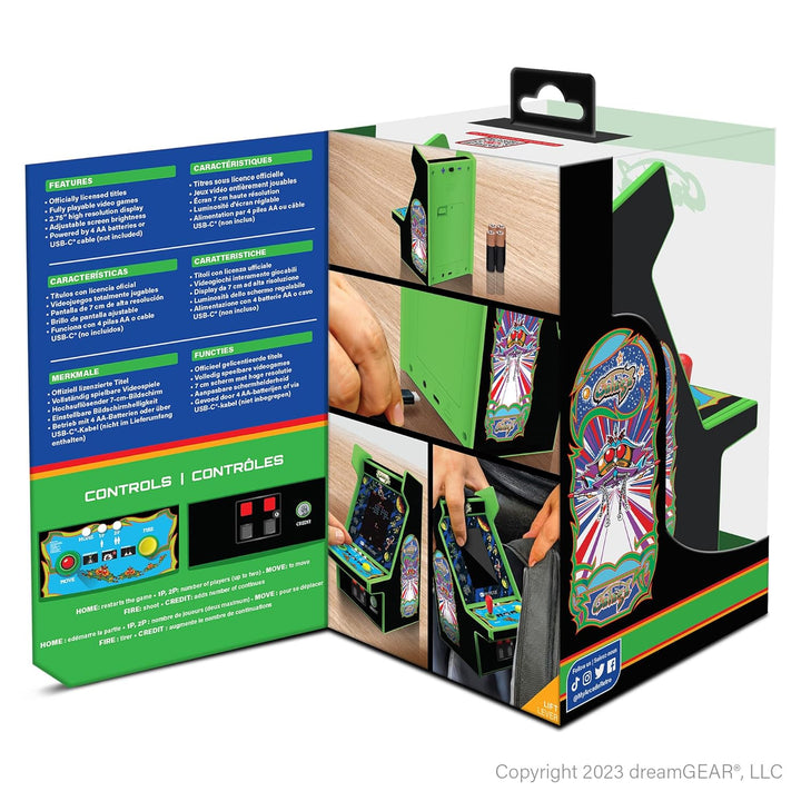Micro Player PRO Galaga & Galaxian Retrogaming-Spiel 7 cm hochauflösender Bildschirm