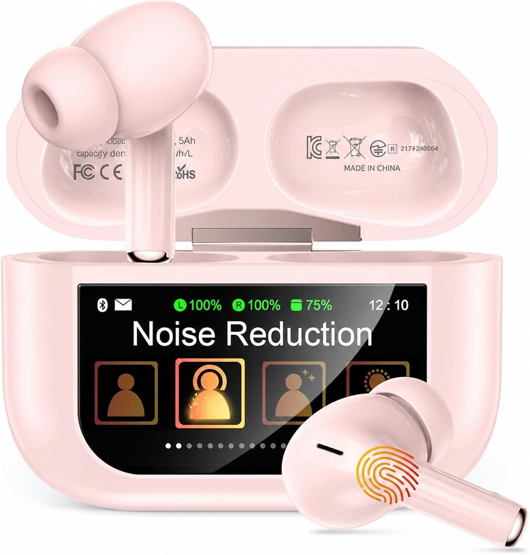 ZZU Kopfhörer Kabellose Bluetooth mit Smart Touchscreen, 48 Std. Laufzeit, Bluetooth 5.4 In-Ear Ohrh