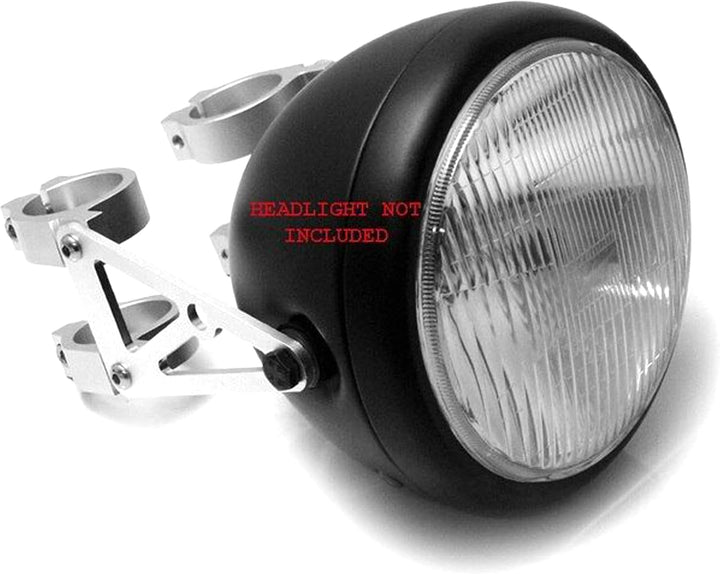 Alchemy Parts Hochwertig 39mm CNC Gebürstetes Aluminium Lenkstangen Halterung Motorrad Scheinwerfer-