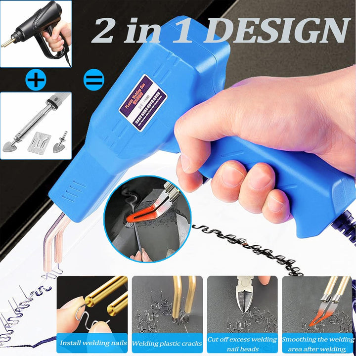 150W Kunststoff Schweissgerät, 2-in-1 kunststoff Schweissen Maschine mit 800PCS Schweissnägel (6-Mod