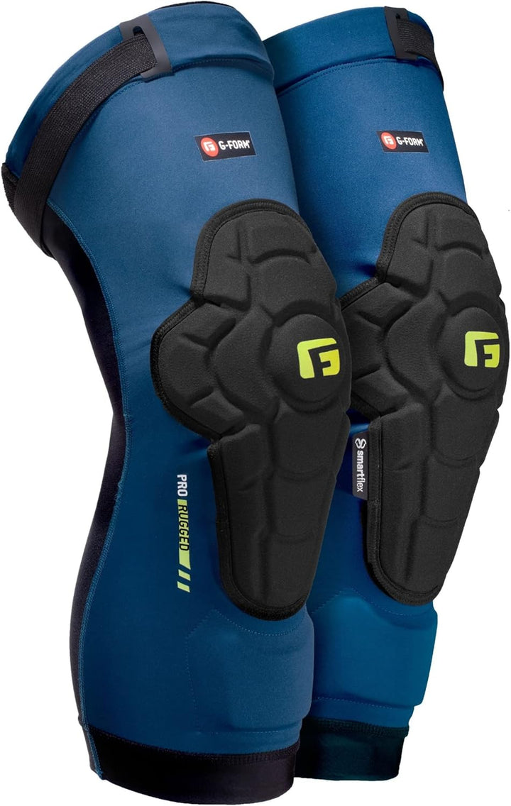 G-Form Pro Rugged 2 Knieschoner für Radfahren, BMX, MTB, Downhill, Skateboard (XL, Sturmblau) XL Sto