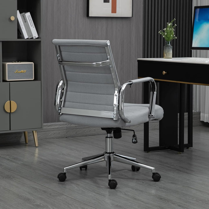 SVITA Office Comfort Bürostuhl Schreibtischstuhl Drehstuhl Chefsessel Stoffbezug Hellgrau Hellgrau S