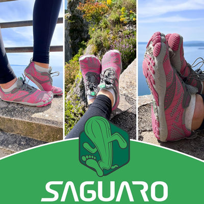 SAGUARO Unisex Barfussschuhe Atmungsaktiv Leichte rutschfest Fitnessschuhe mit Breiter Zehenbox 40 E