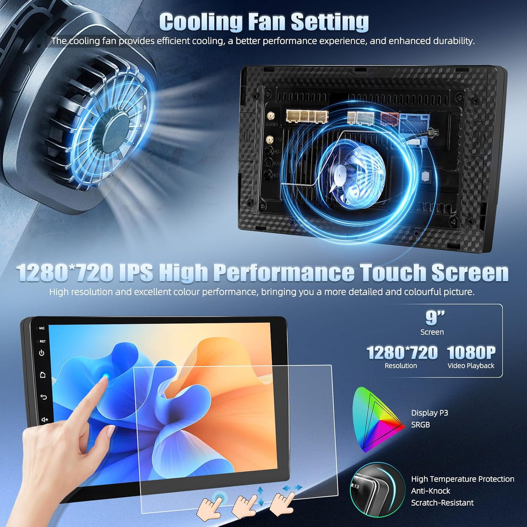 CAMECHO Android 15 Qualcomm Octa Core 4G+64G Autoradio für BMW 1 Serie E81 E82 E87 E88 mit Carplay A