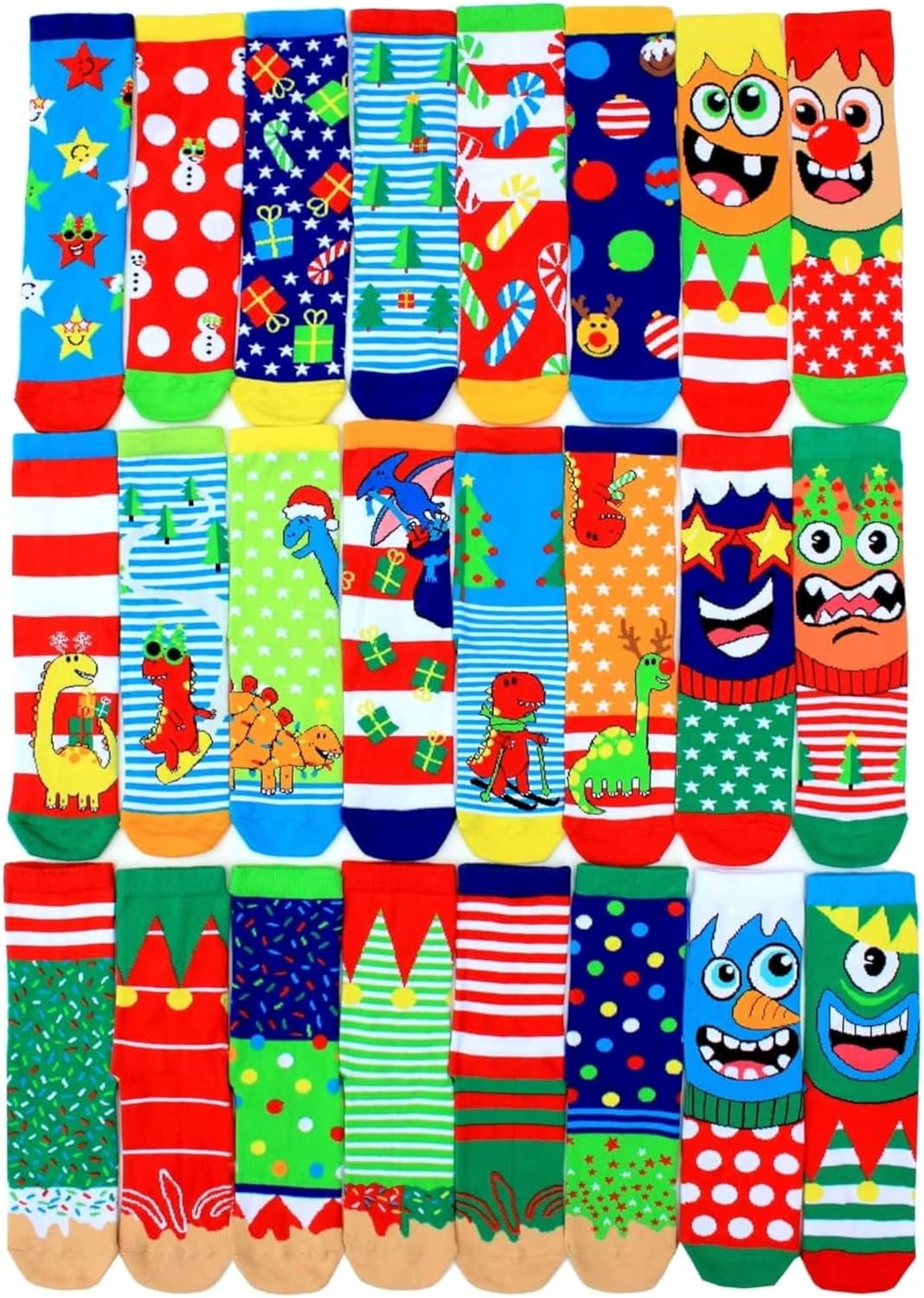 Oddsocks Adventskalender 24 Socken in 30,5-38,5 - Strumpf