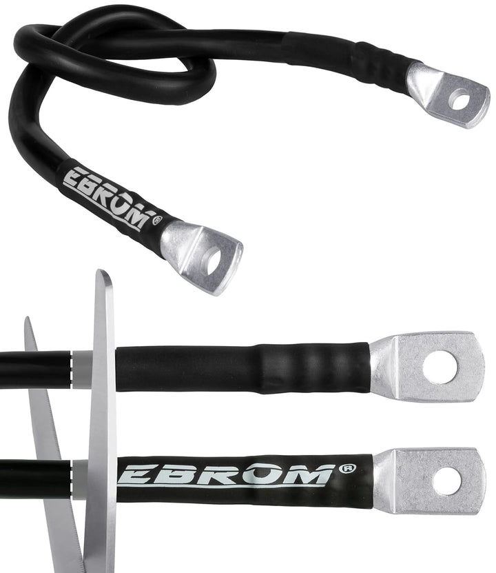 EBROM HI-FLEX Batteriekabel hochflexibel rot+schwarz 35 mm² M8+M8 je 250cm 250 cm Querschnitt 35 mm²