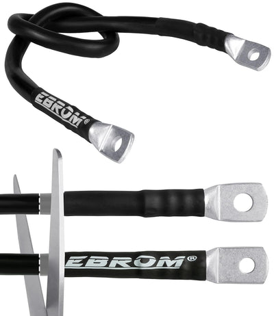 EBROM HI-FLEX Batteriekabel hochflexibel rot + schwarz 12V 24V 36V, 30cm bis 5m, 16 mm² Stromstärken