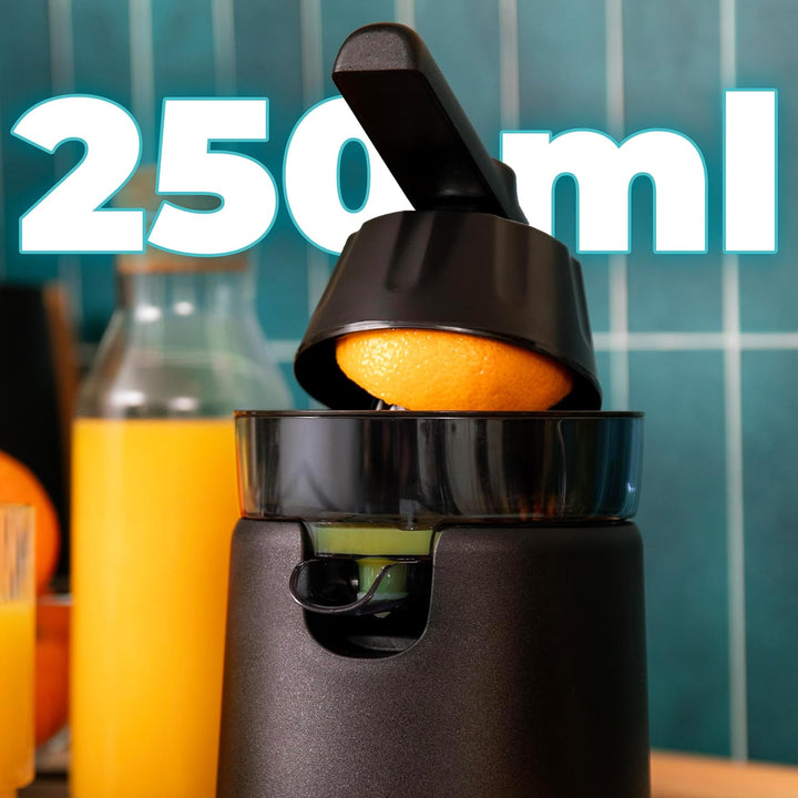 Cecotec Elektrische Hebel-Zitruspresse für Orangen und Zitrusfrüchte EssentialVita Hyden 120. 120W,