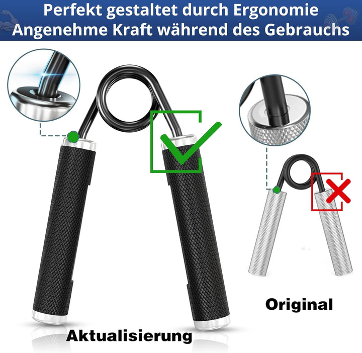 KDG Handtrainer Unterarmtrainer 4er or 6er Pack,22.5KG-157.5KG Metall Griffkraft Trainer,Rutschfeste