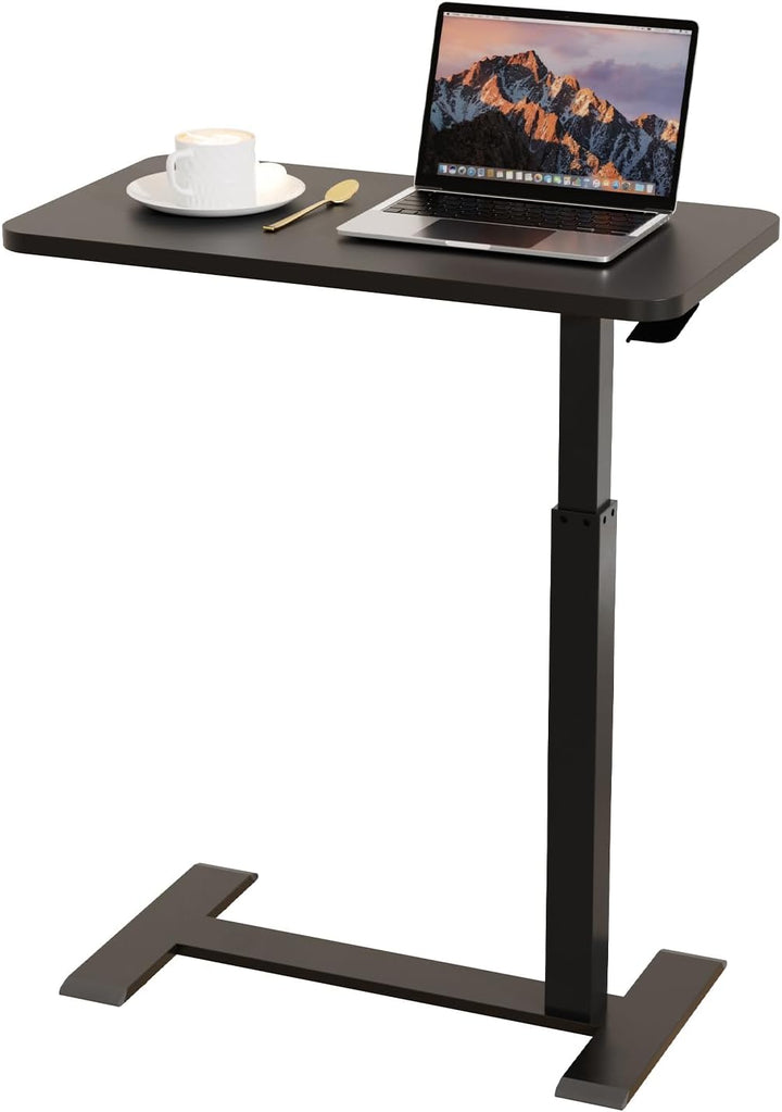 Betttisch auf Rollen Höhenverstellbar, Mobiler Pflegetisch mit Versteckten Rollen Stehpult Laptoptis