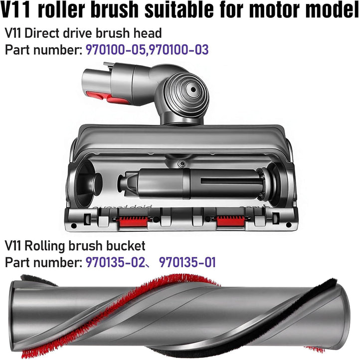Chuancheng Bürstenrolle für Dyson V11, Scrollleiste Ersatzbürste für Dyson V11 Absolute V11 Animal S