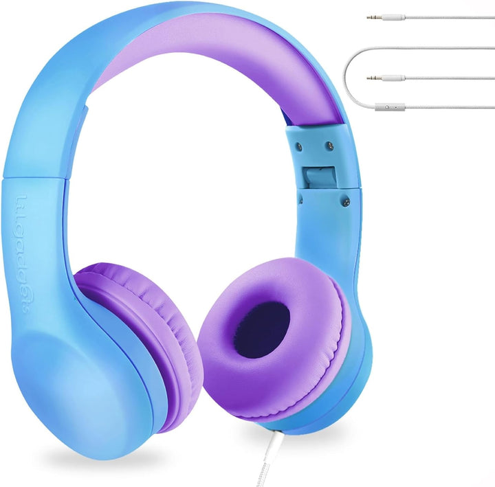 LilGadgets Connect+ Wired & Mikrofon, Lautstärkebegrenzung für sicheres Hören, verstellbares Kopfban