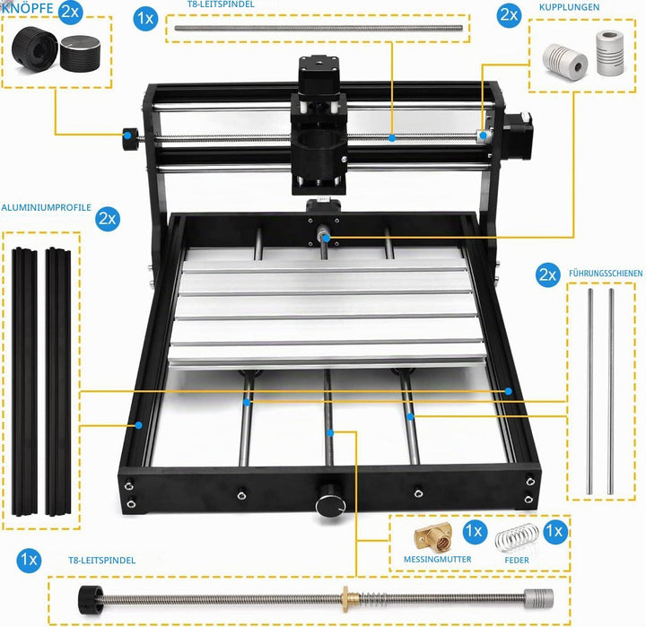Daedalus 3018 CNC Upgrade Kit, für X-Achsen Upgrade & Y-Achsen-Verlängerungs 3018 Upgrade