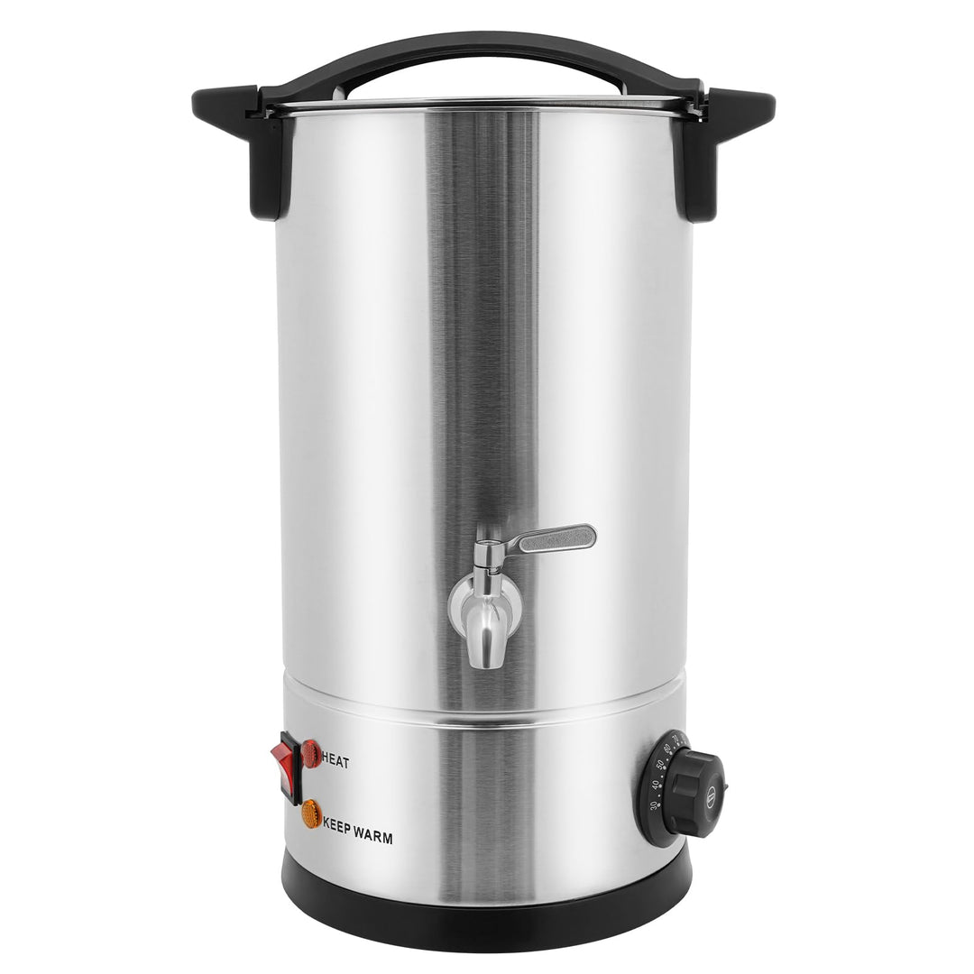 1800W silbernes Wachsschmelzgerät 10L SUS304-Edelstahl 30–110°C für Soja | 1800W Leistung, 10L Volum