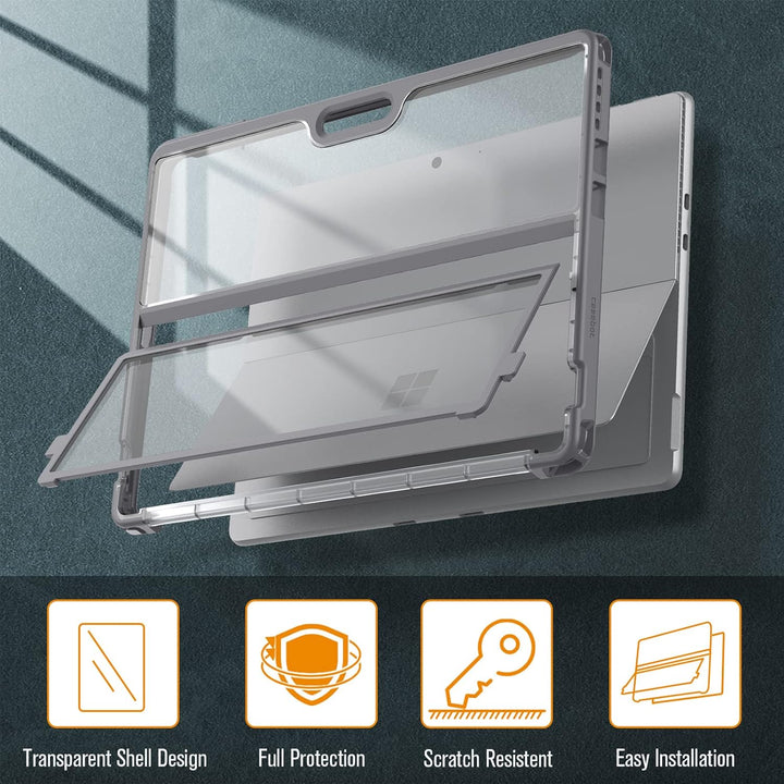 Fintie Hülle für Microsoft Surface Pro 9 / Pro 9 5G 13 Zoll 2022, Stossfeste Robuste Hartschalen Sch