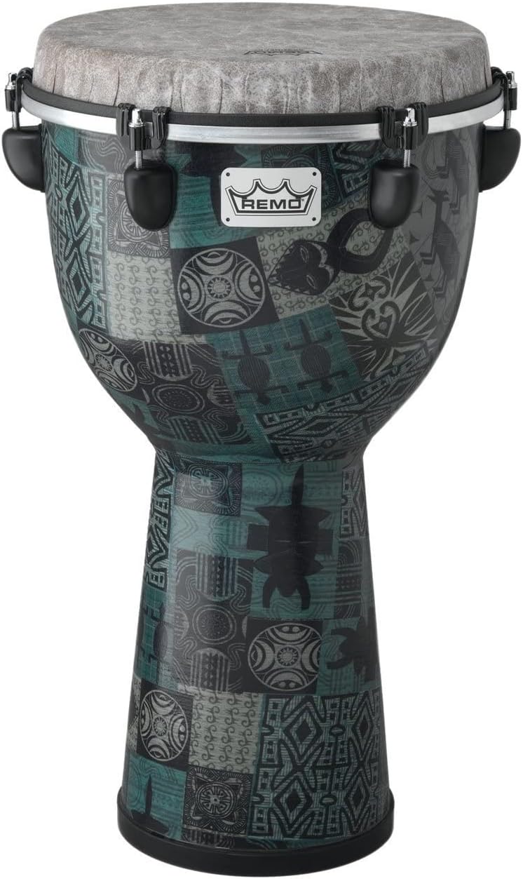 Remo DJ-3112-32 Djembe Apex 12 Green Kinte, Green Kinte