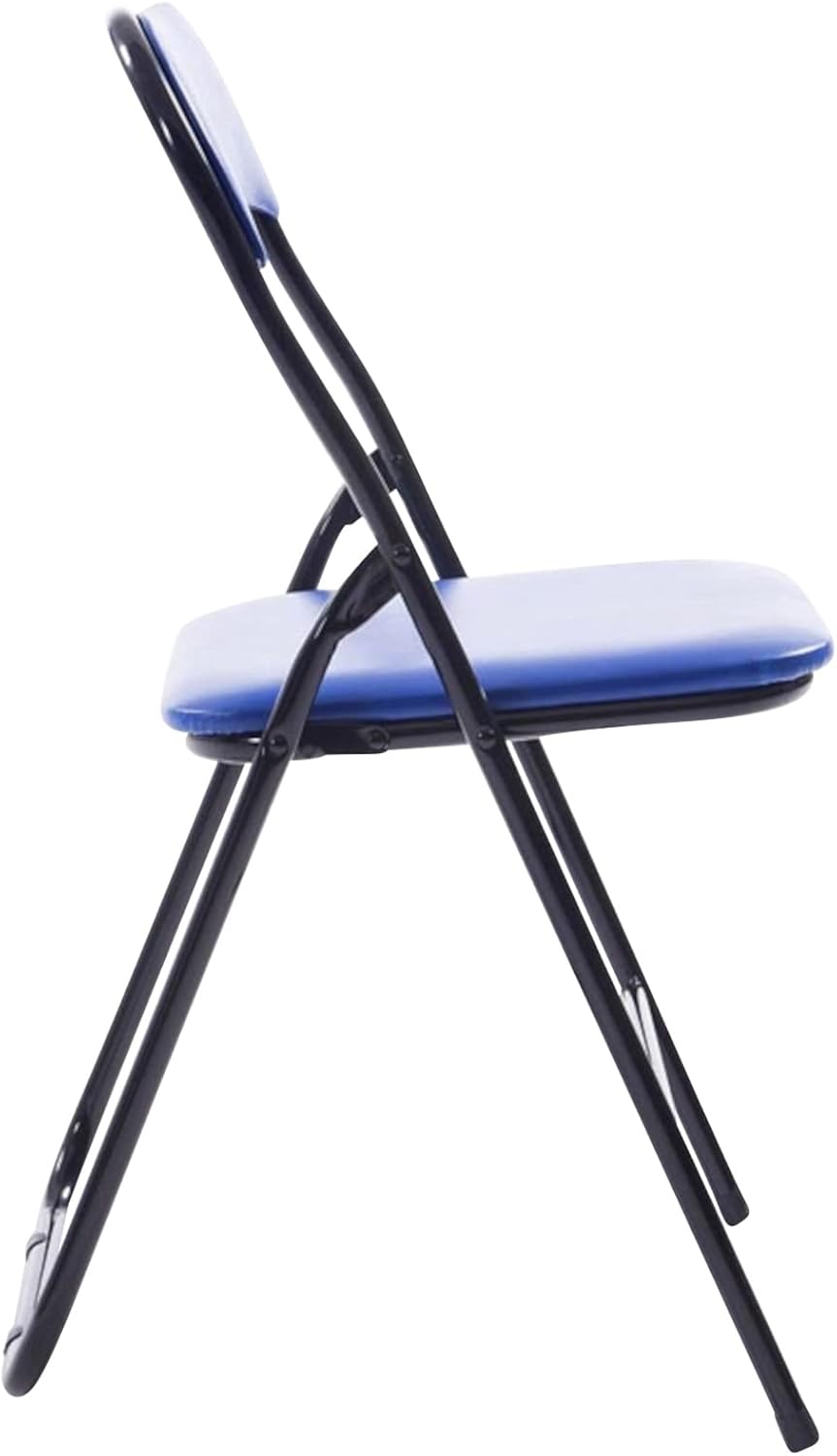 CLP 2er Set Klappstuhl Felix Gepolstert I Küchenstuhl Mit Metallgestell I Kunstleder PVC Sitz Gepols
