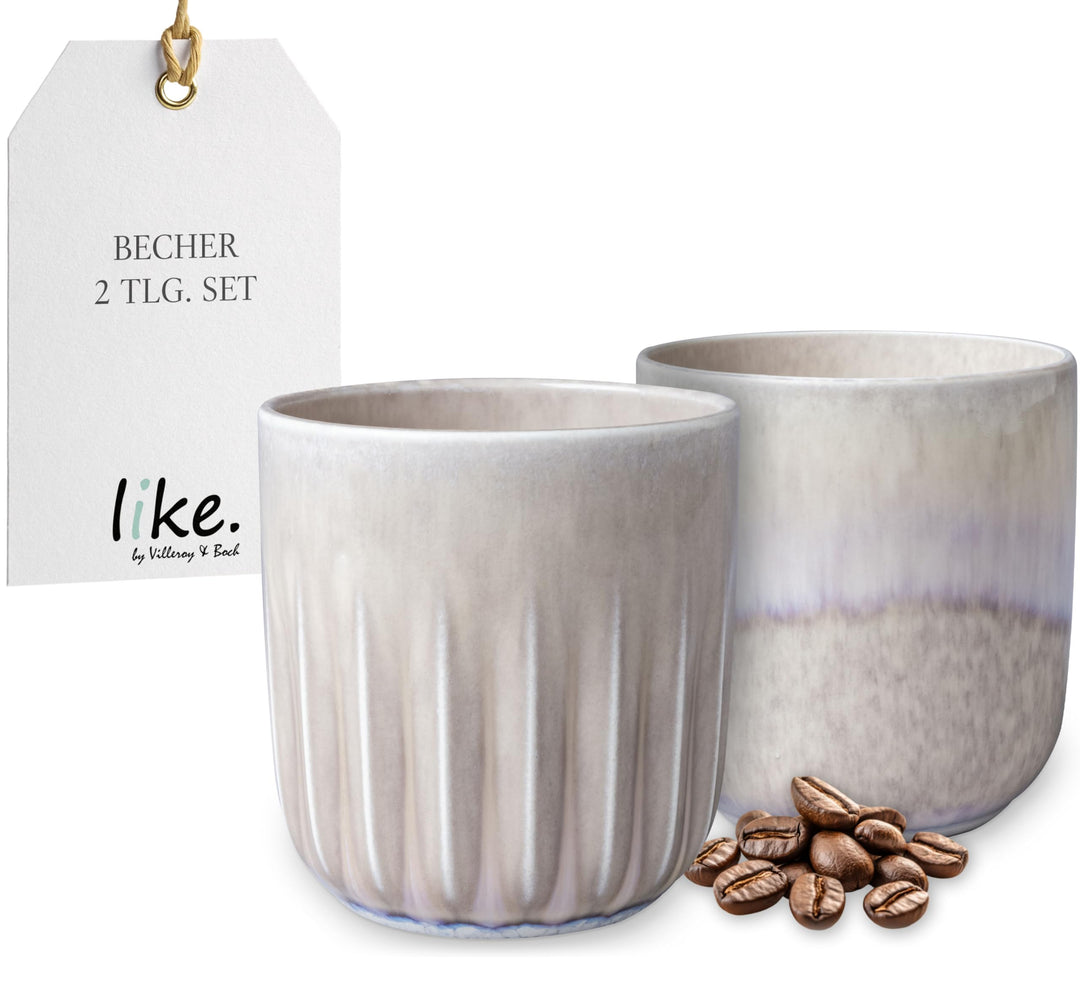 like. by Villeroy & Boch - Perlemor Sand, Becher Set 2tlg, Pottery Look