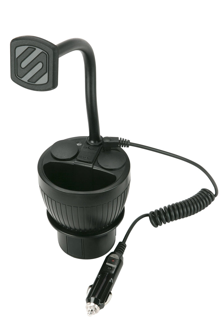 Scosche MAGPCUP MagicMount PowerHub Magnetische Getränkehalterung für Auto, Laden Sie mehrere Geräte