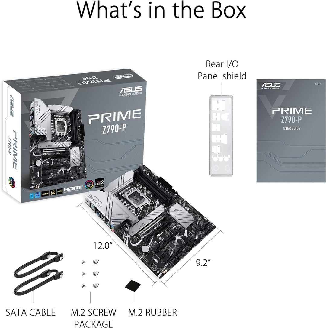 ASUS Prime Z790-P Gaming Mainboard Sockel Intel LGA1700 (ATX, PCIe 5.0, DDR5 Speicher, 3x M.2, HDMI,
