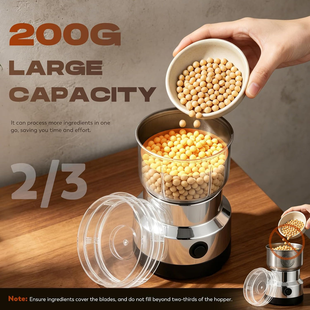 Moongiantgo Getreidemühle Multifunktionale 200W 14500rpm Gewürzmühle Ultrafeine Kaffeemühle, 300ml K