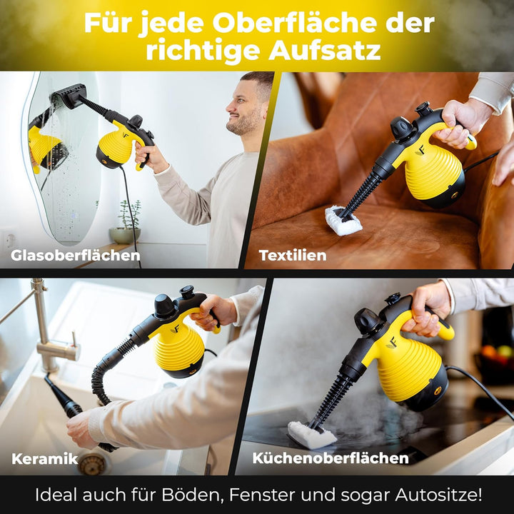 Neighbour's Friend® Dampfreiniger Neues Modell 2er Set– Leistungsstarker Hand Steam Cleaner, 3,5 Bar