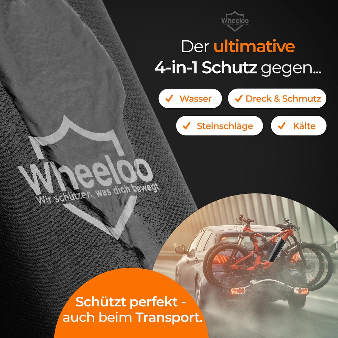 E-Bike Akku Schutzhülle mit Flaschenhalter Öffnung I Ebike Schutz mit Reissverschluss + Tasche I für