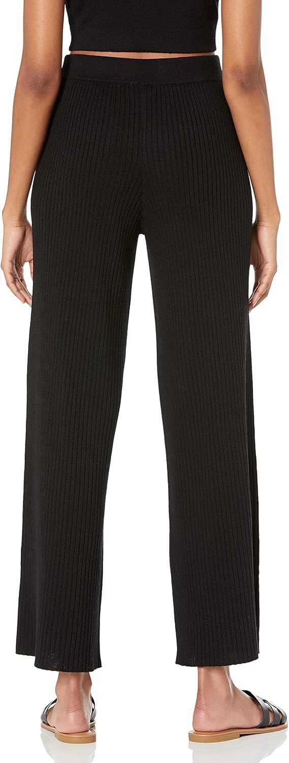 The Drop Damen Pants Catalina Pull-on Rib Sweater Pant L Schwarz, L Schwarz