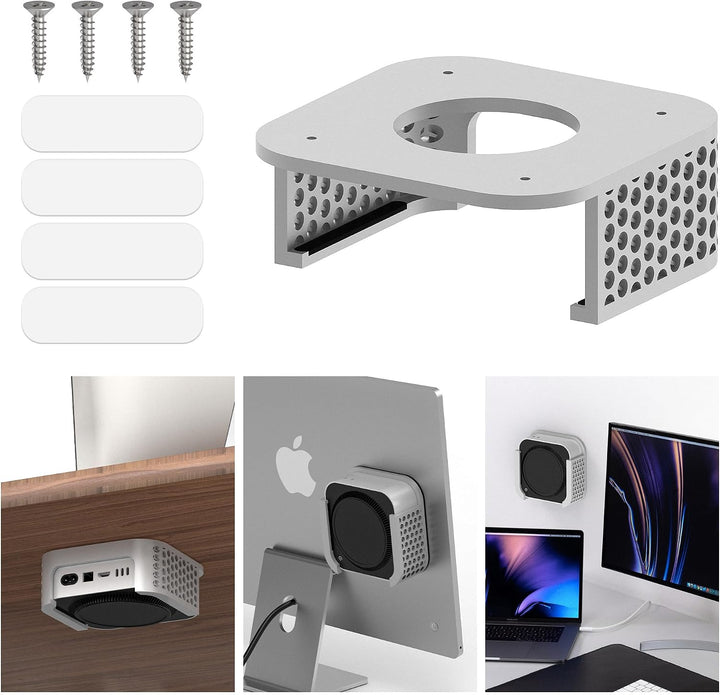 Geekria Desktop-Computer-Halterung, kompatibel mit Apple 2024 Mac Mini M4 / M4 Pro, 3D-gedruckte Mon