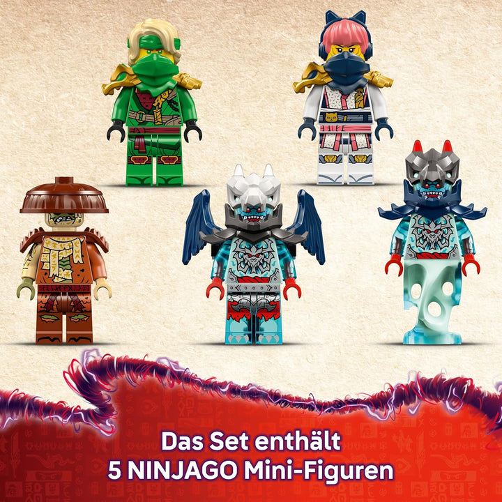 LEGO NINJAGO 2in1 Lloyds Jet-Mech - Spielzeug mit 5 Minifiguren, Drachen, Ausrüstung und fliegendem