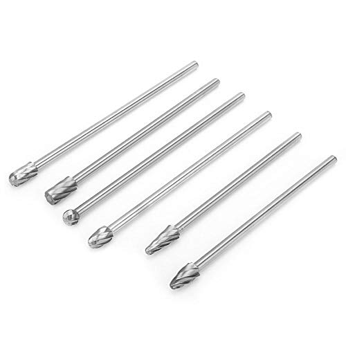 6pcs 6mm 1/4"Schaft Aluminium Rotary Burr Extra Long 150mm Fräser 154mm, 160mm, 164mm, 166mm, 167mm,