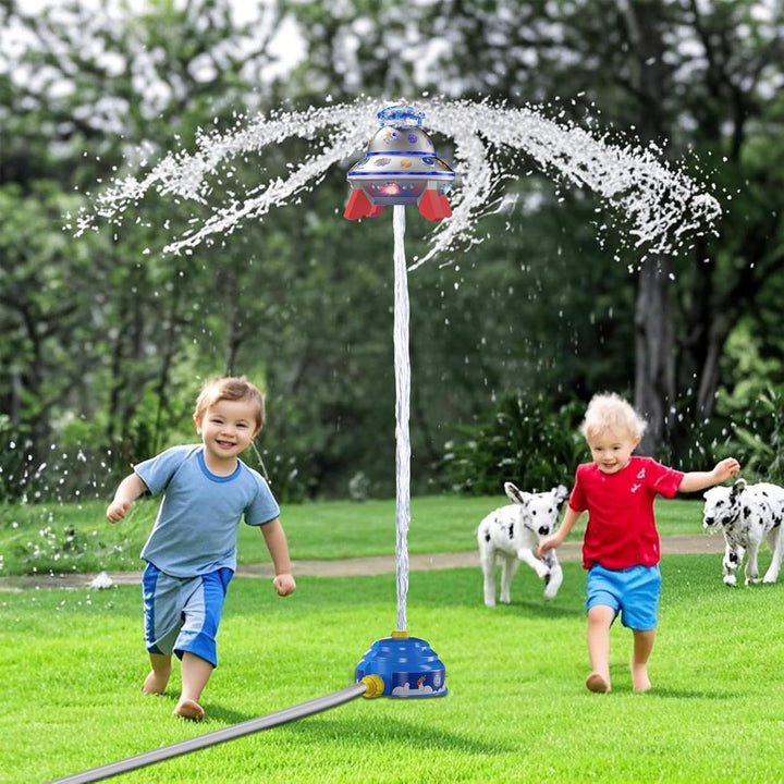 Kinderspielzeug Sprenger | Outdoor Wasserspielzeug Sprinkler | 360° Rotierender Tragbarer UFO-Sprink