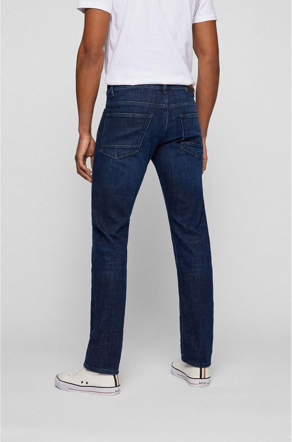 BOSS Herren Delaware BC-L-P Blaue Slim-Fit Jeans aus Super-Stretch-Denim 30W / 34L Blau, 30W / 34L B