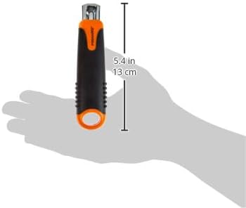 Fiskars Sicherheits-Cuttermesser, 18 mm, Schwarz/Orange, 1004683 (Packung mit 5) 18 mm (Packung mit