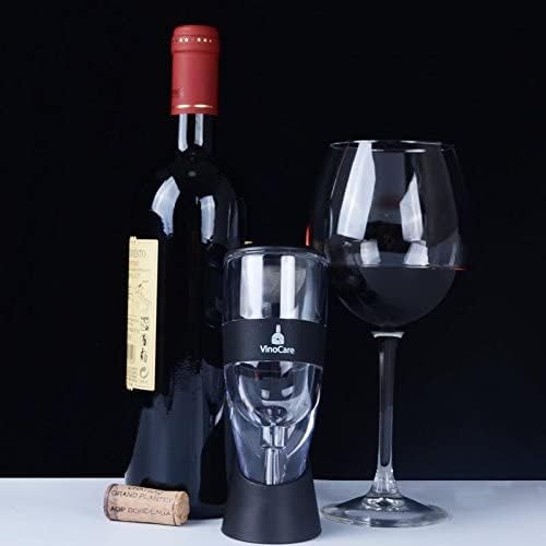VINOCARE Weinbelüfter , Dekantierer mit Tropfenfrei Standfuss , Profi Version mit 1x Folienschneider