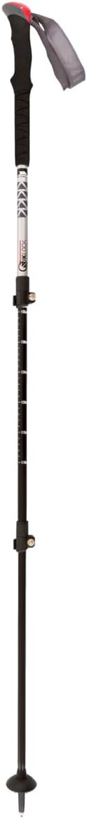 Trespass Wanderstock Qiklock mit 3 Abschnitten, Silver, One Size, UUACMIM30017_SILEACH