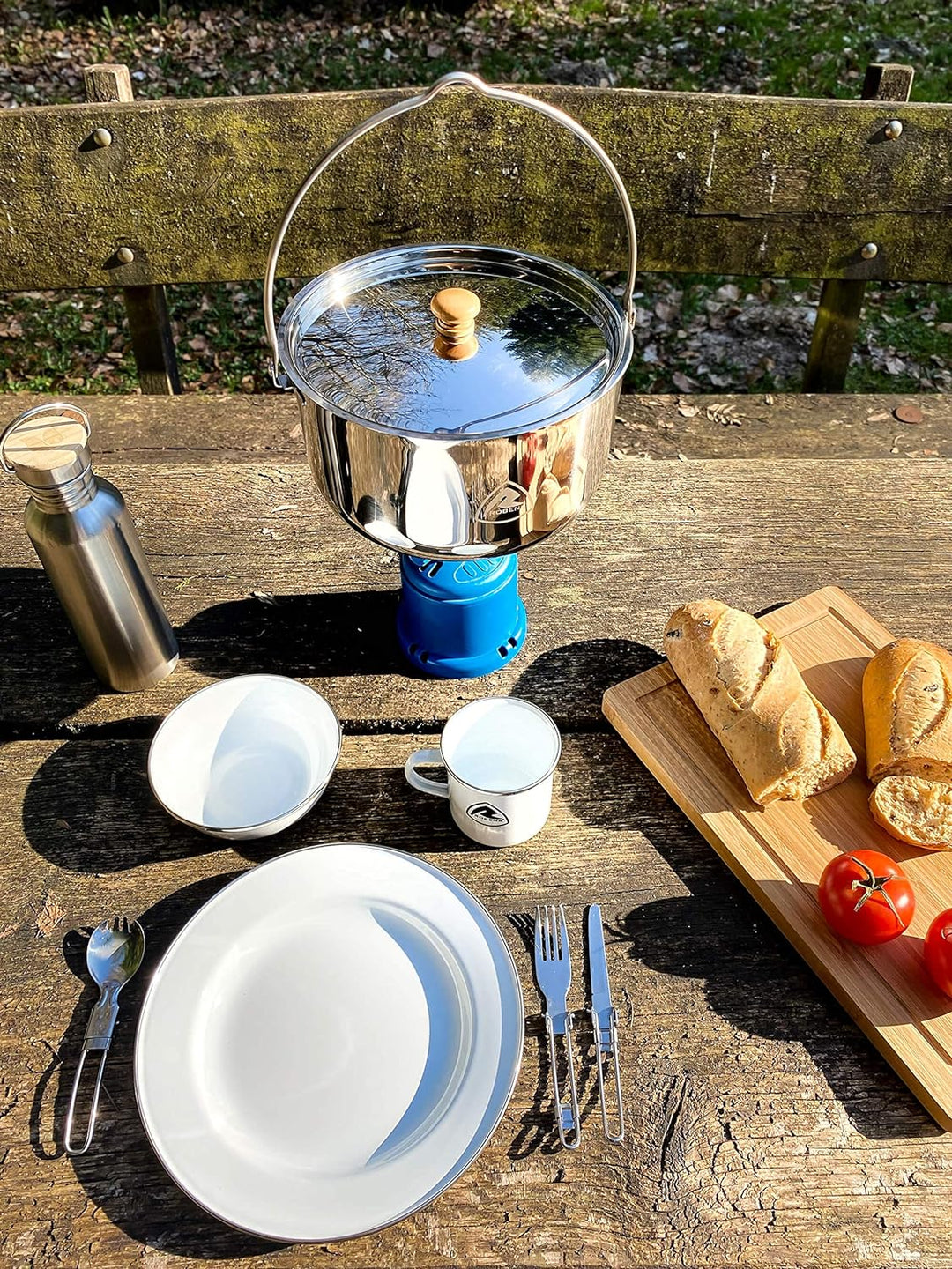 Robens Ottawa 4 L Camping Topf Edelstahl mit Deckel - Camping Kochgeschirr