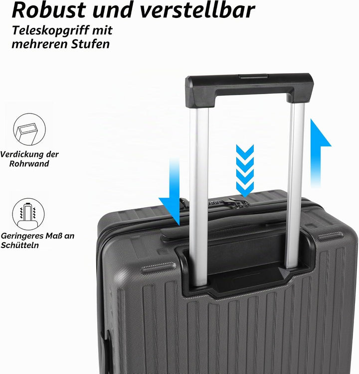 TANTOMI Handgepäck Koffer mit Laptopfach, 20 Zoll Hartschalenkoffer, Leichter ABS-Rollkoffer, Reisek