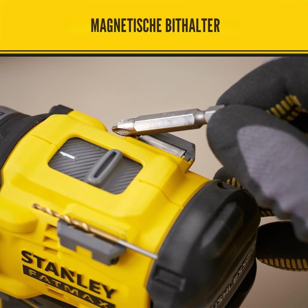 STANLEY FATMAX 18V V20 Akku-Bürstenloser Schlagbohrschrauber, (Nur Gerät), SFMCD726B-XJ