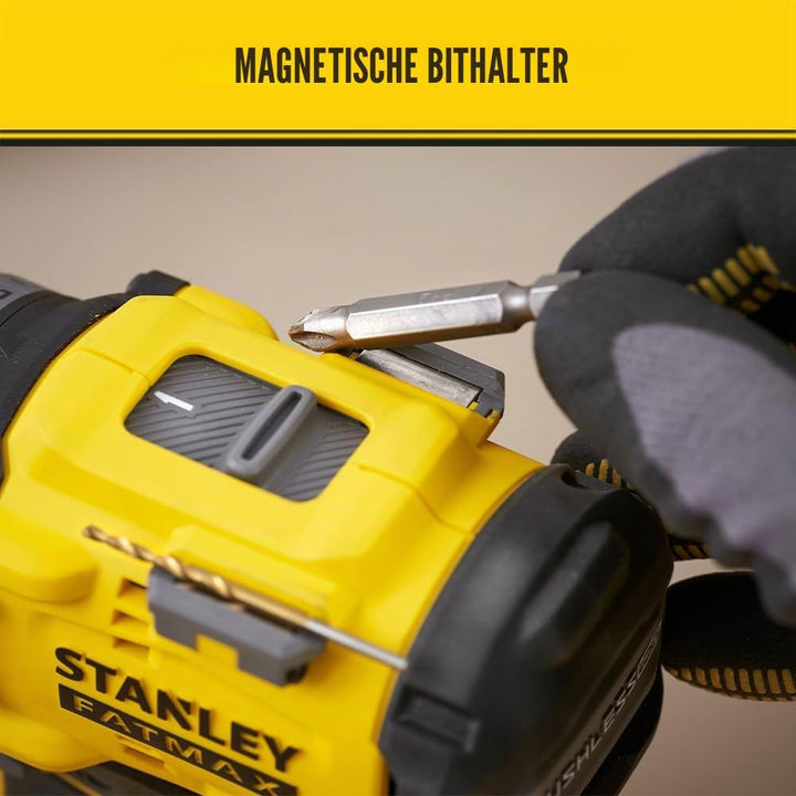 STANLEY FATMAX 18V V20 Akku-Bürstenloser Schlagbohrschrauber, (Nur Gerät), SFMCD726B-XJ