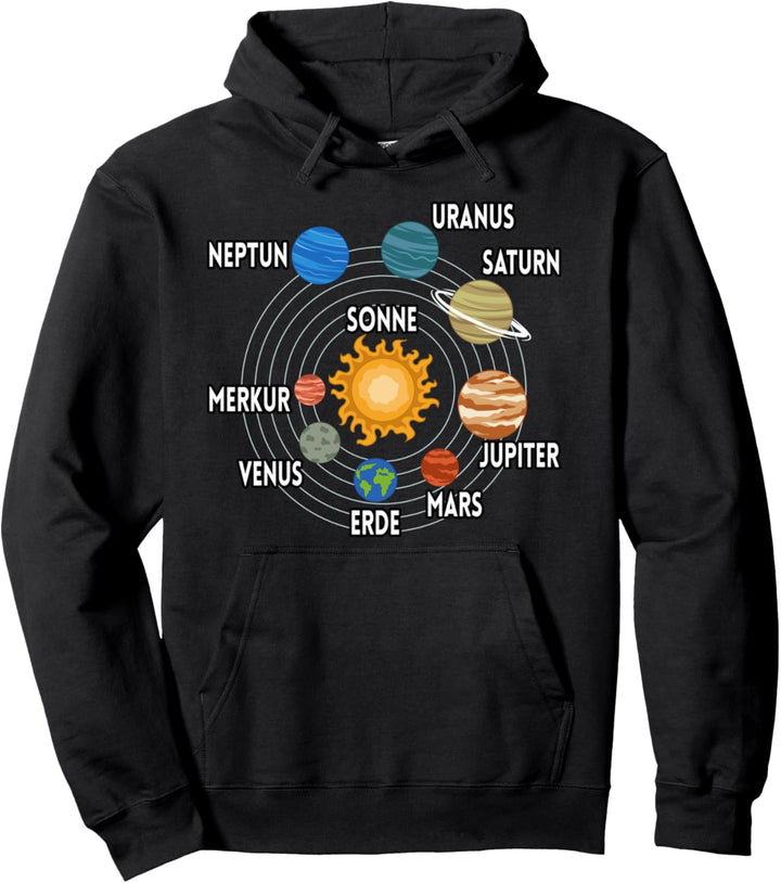 Sonnensystem Planeten Sonne Beschreibung Pullover Hoodie