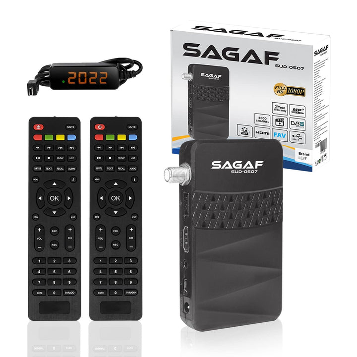 LEYF & Sagaf SUD-0507 Mini Sat Receiver - DVB-S2 - Satelliten Receiver - Full HD 1080p Digital Recei