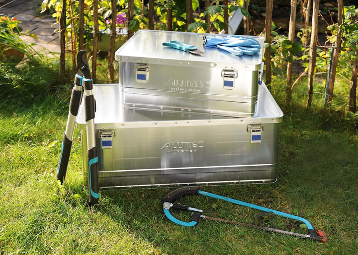 ALUTEC Aluminiumbox BASIC 40 (Inhalt 40 l, Innenmasse (LxBxH) 535 X 340 X 220 mm, staub-/spritzwasse