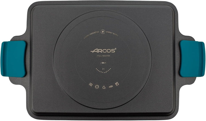 Arcos Serie Thera | Antihaft-Grillpfanne 34x26 cm | Aluminiumguss | Geeignet für jede Küche | Ergono