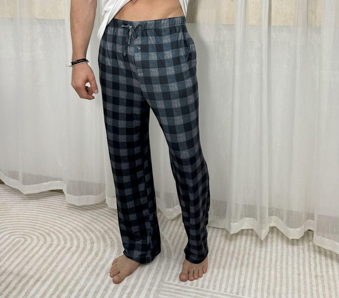 Ekouaer Pyjama Hose Herren Kariert Schlafanzughosen Lang Hosen Männer Schlafhose Loungewear und Nach