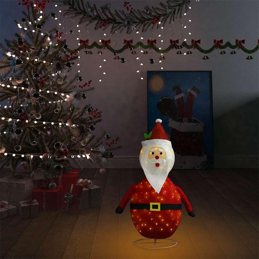 vidaXL Weihnachtsmann Figur LED Luxus Beleuchtet Nikolaus Santa Claus Weihnachtsdeko Weihnachten Dek