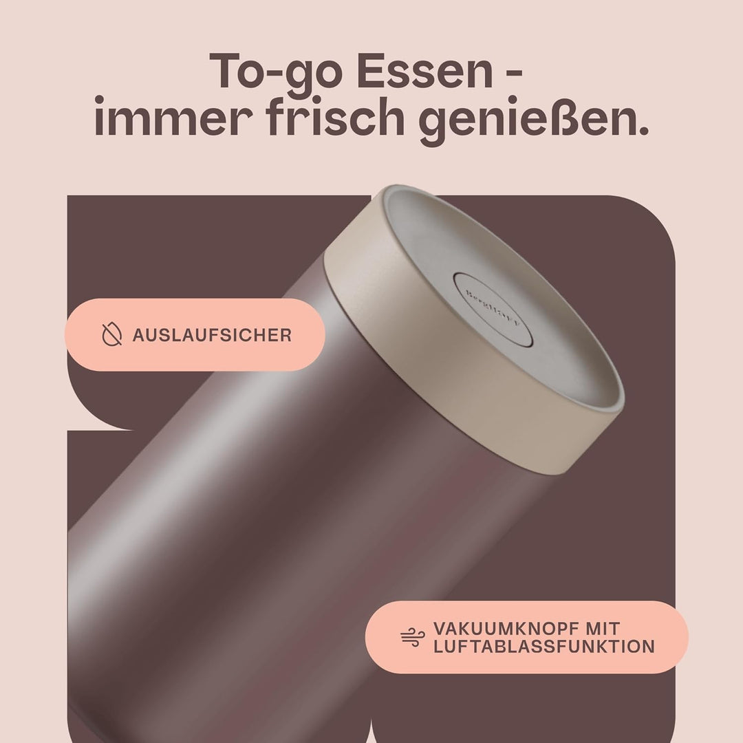 Berghoff Home Thermobehälter für Essen – 0,75L – Edelstahl Warmhaltebehälter – Thermobecher für Getr